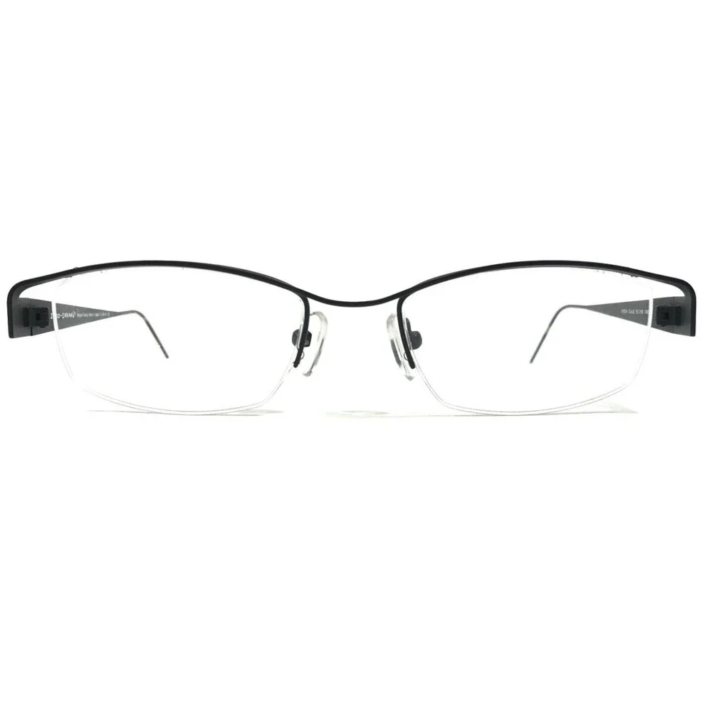 Iyoko-Inyake Eyeglasses Frames IY574 Col.8 Black Rectangular Half Rim 51-19-140